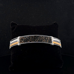 Silver Man's Two Tone Belt Bracelet