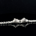Silver Man's Bracelet With Twin Tiger Face