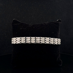 Silver Man's Three Line Kaju Katli Bracelet