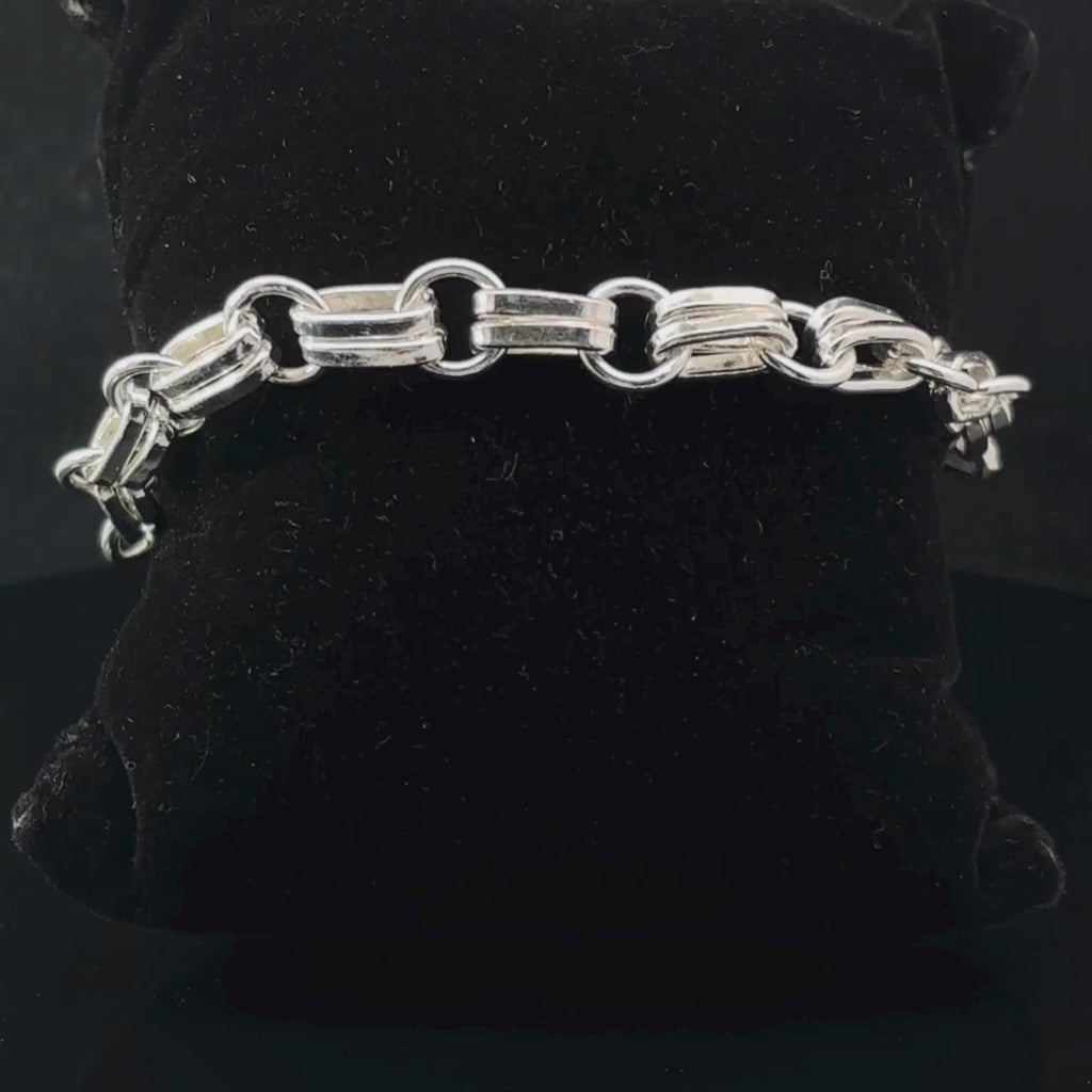 Silver Man's Link Bracelet