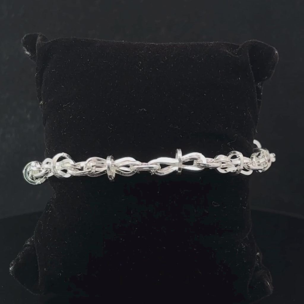 Silver Man's Infinity Bracelet