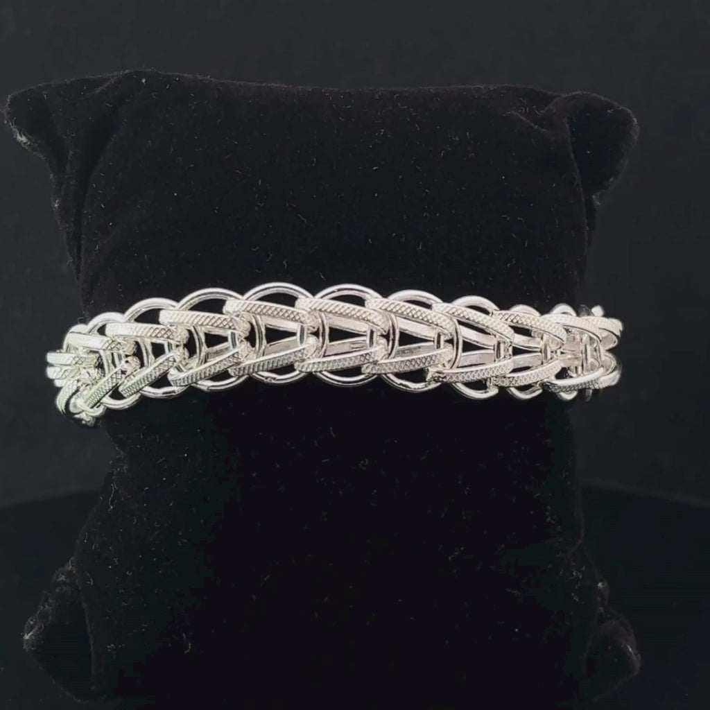 Silver Man's Cross Indo Bracelet