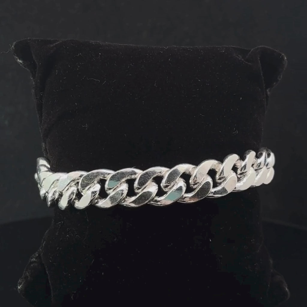 Silver Cuban Bracelet For Man's