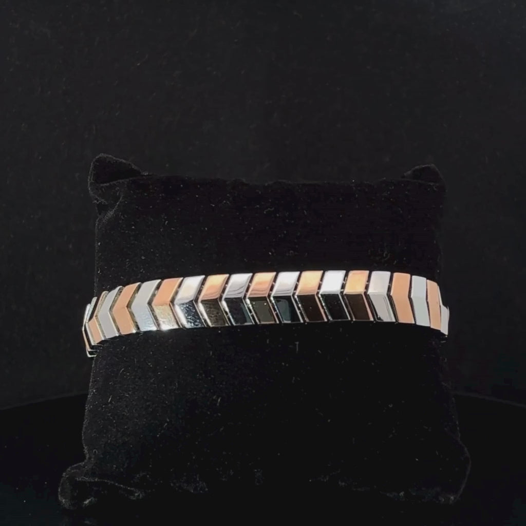 Silver Man's Arrow Band Bracelet