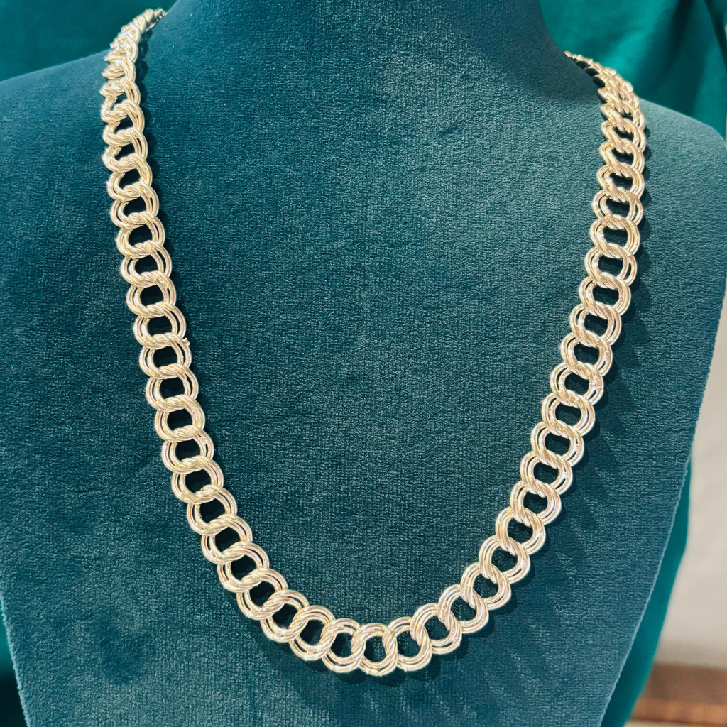 Silver Man's Double Kadi Chain