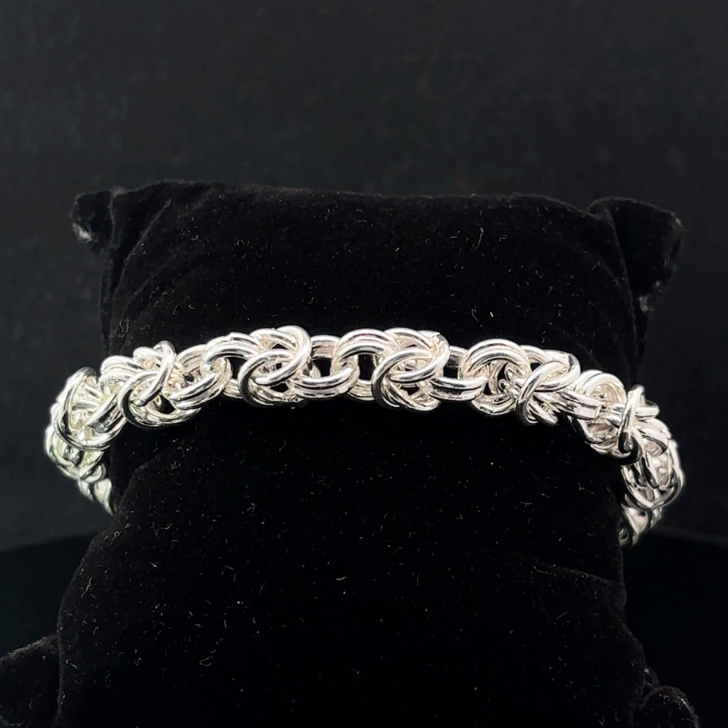 Silver Man's Double Kadi Indo Bracelet