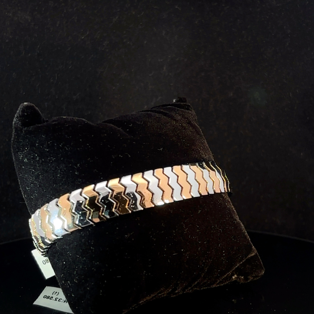 Silver Man's Python Style Bracelet