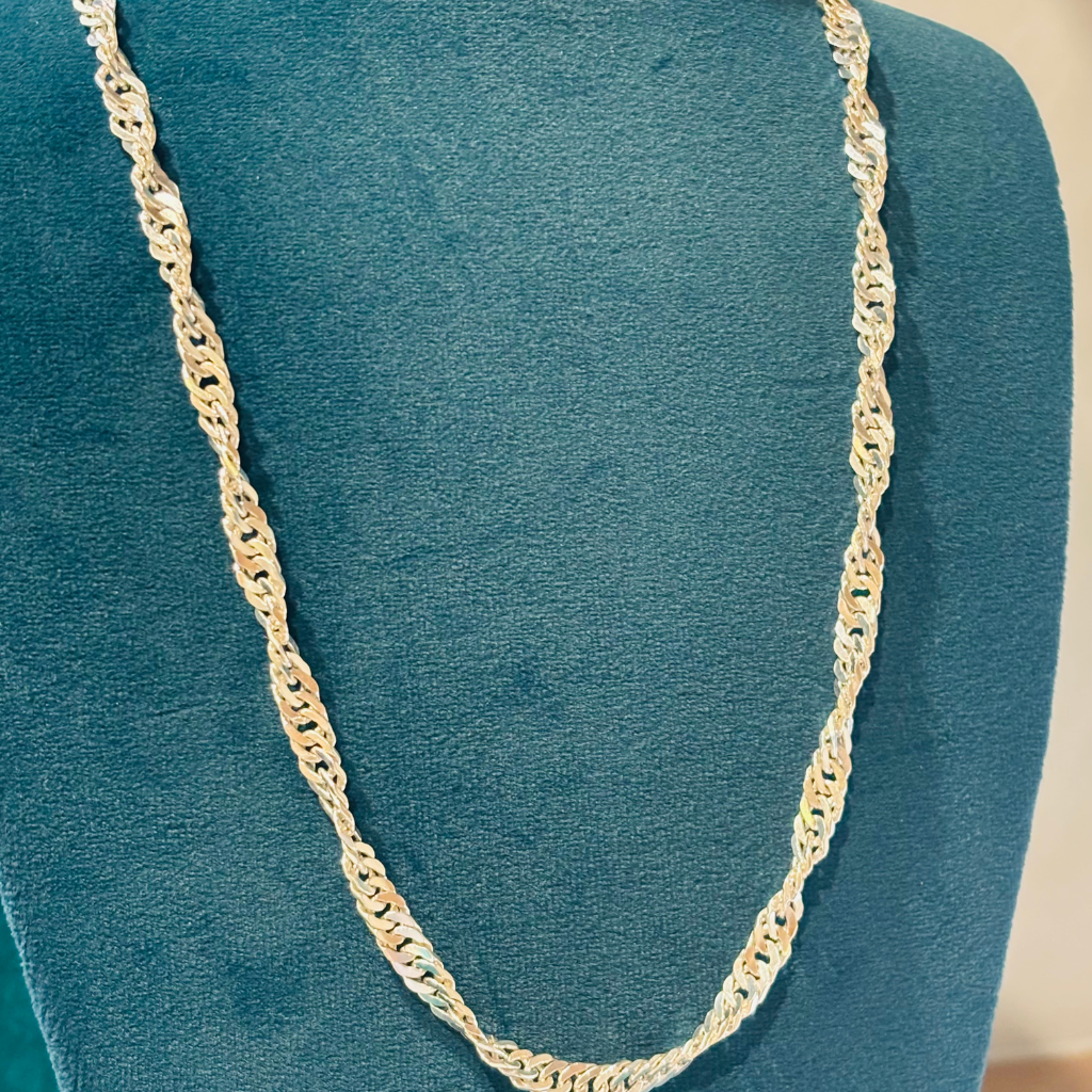 Silver Man's Joint Cuban Chain