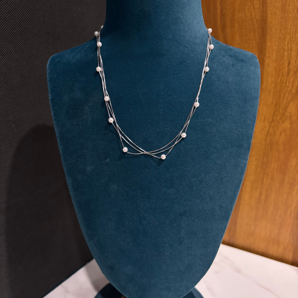 Pearl Three Chain Women Dokiya