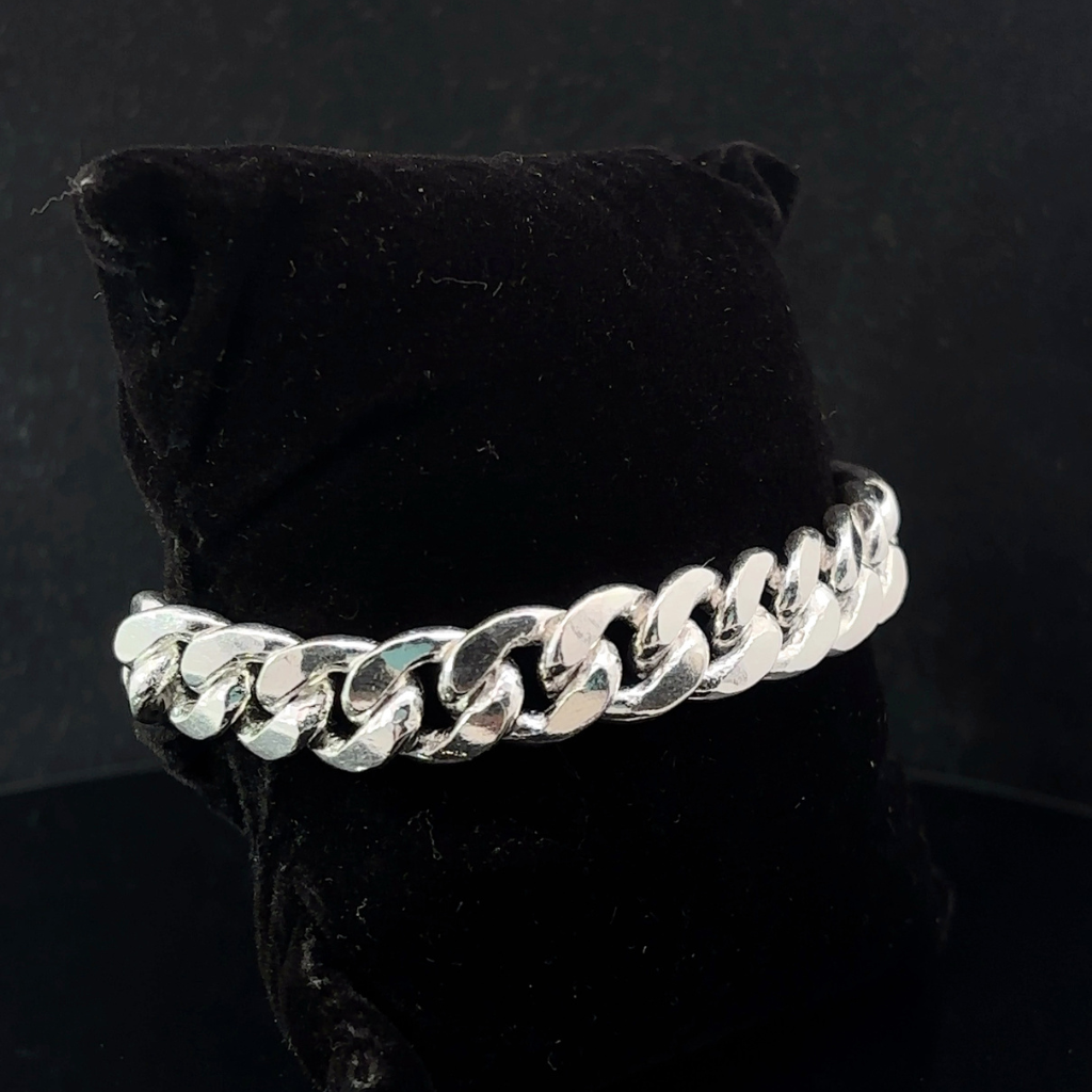 Silver Cuban Bracelet For Man's