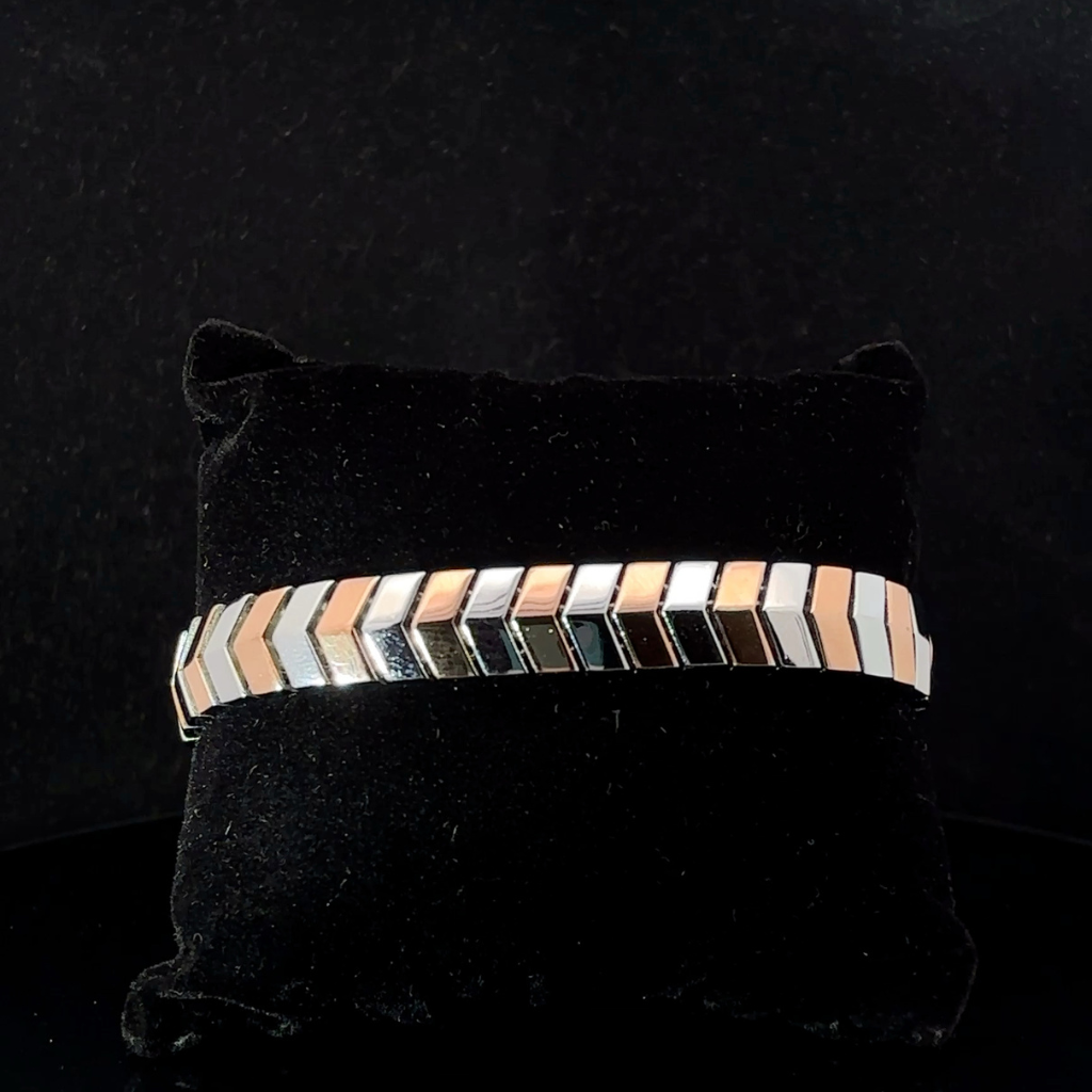 Silver Man's Arrow Band Bracelet