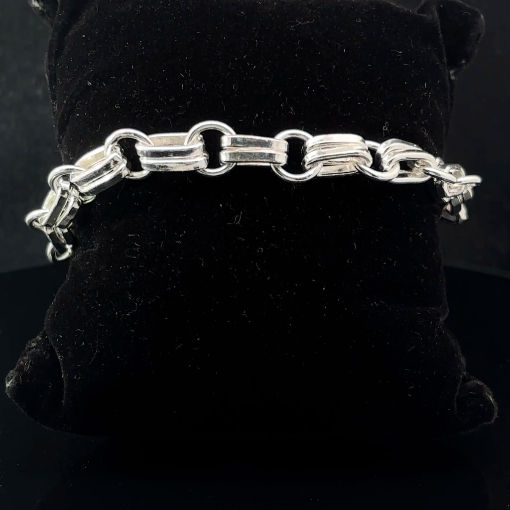 Silver Man's Link Bracelet