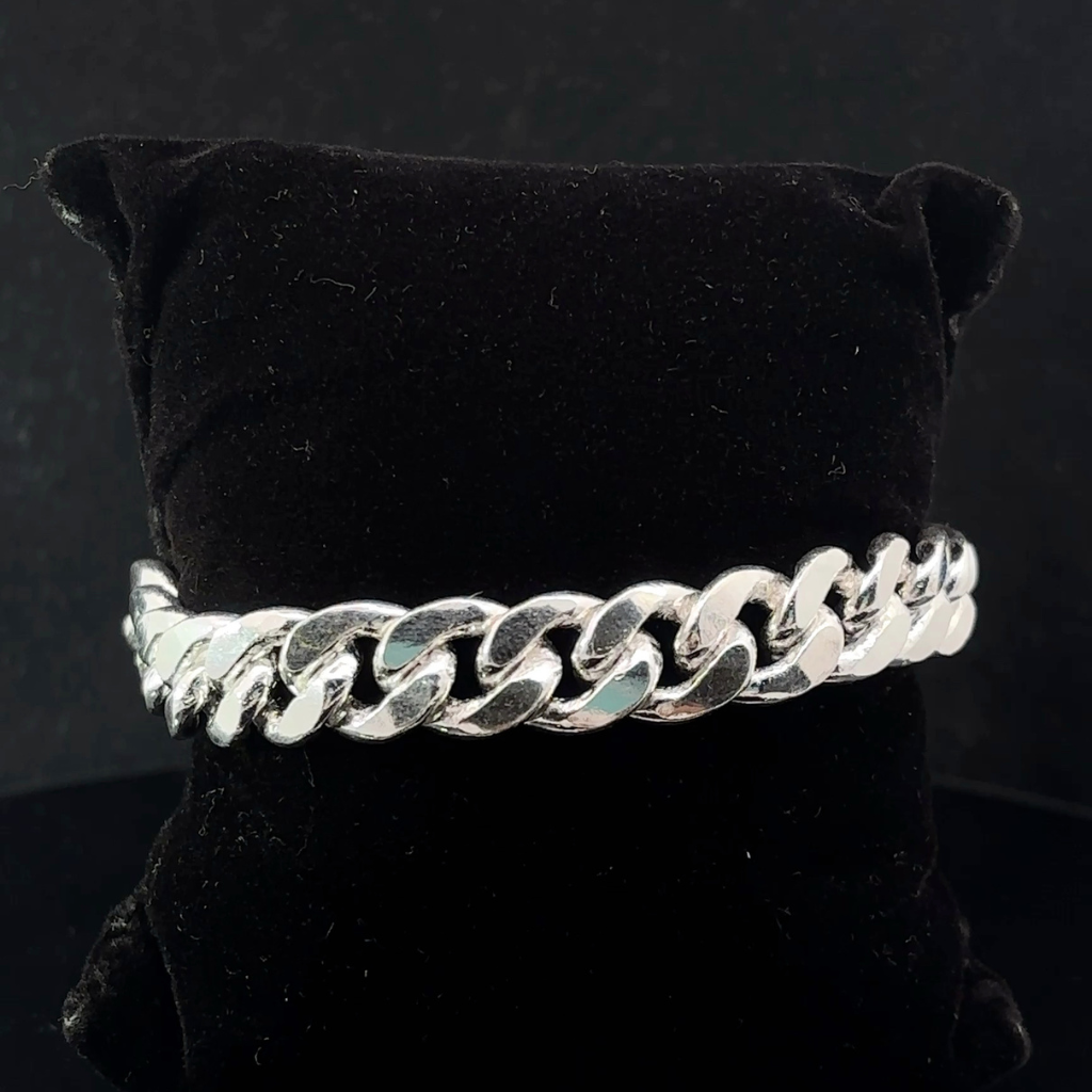 Silver Cuban Bracelet For Man's