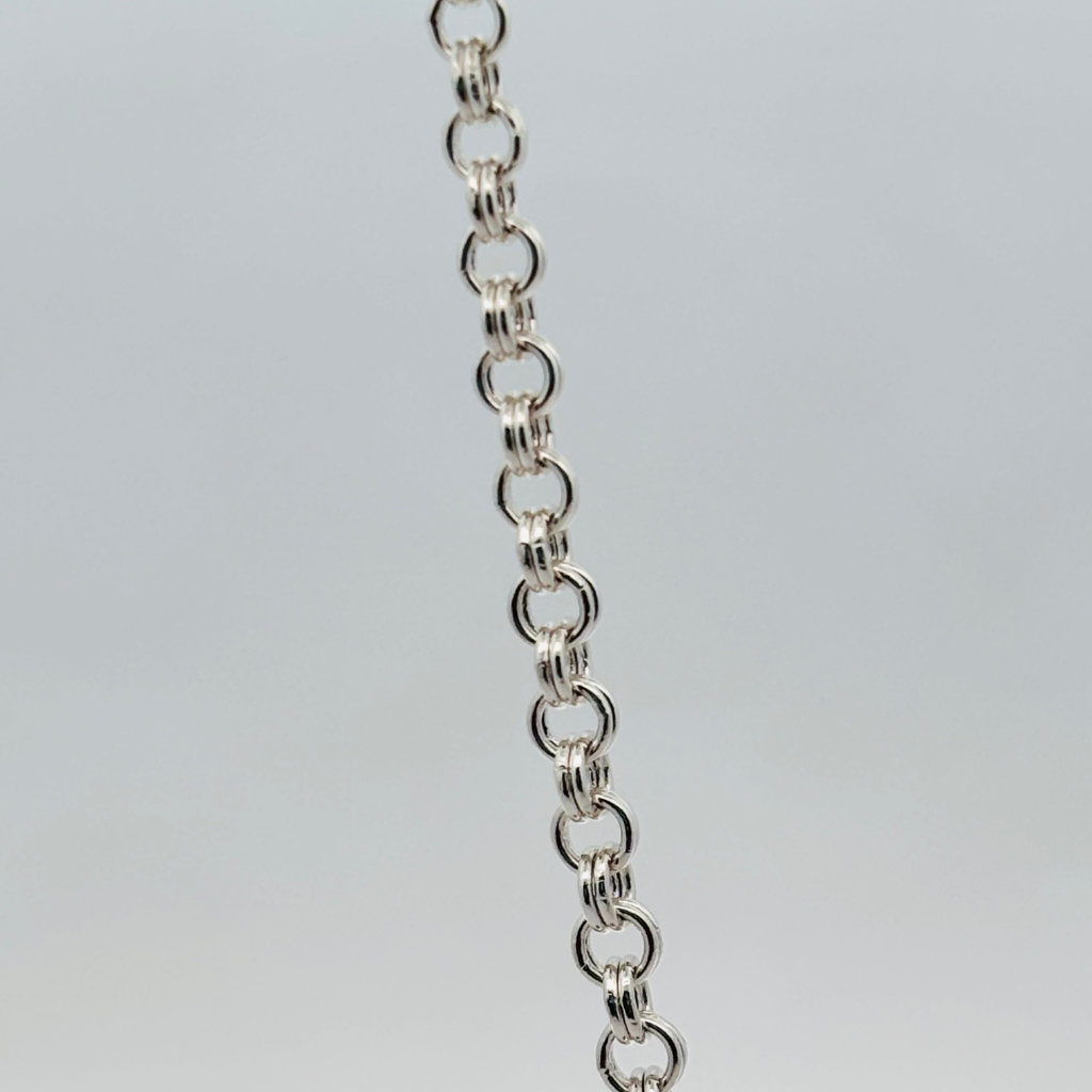 Silver Man's Double Kadi Link Chain