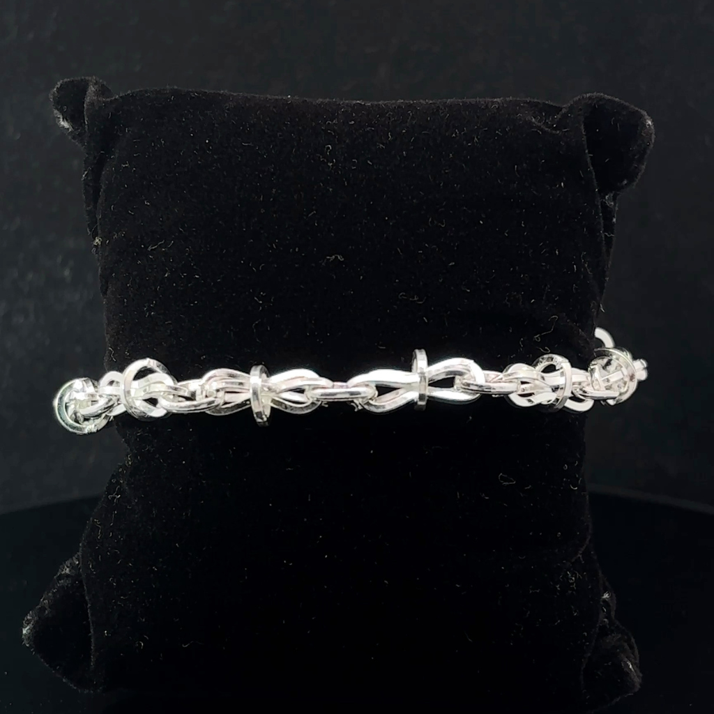 Silver Man's Infinity Bracelet