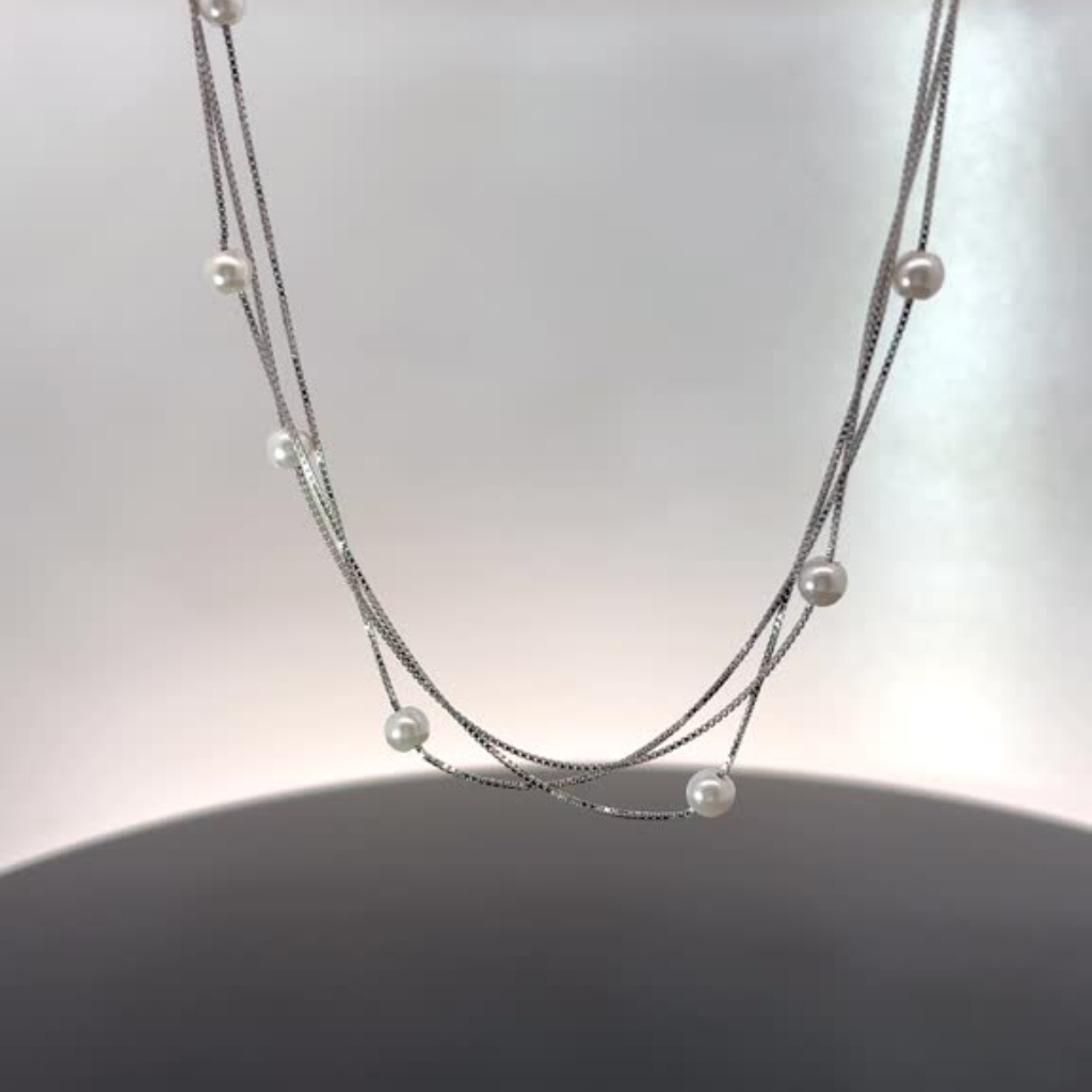 Pearl Three Chain Women Dokiya
