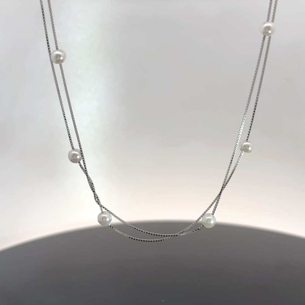 Pearl Double Chain Women Dokiya