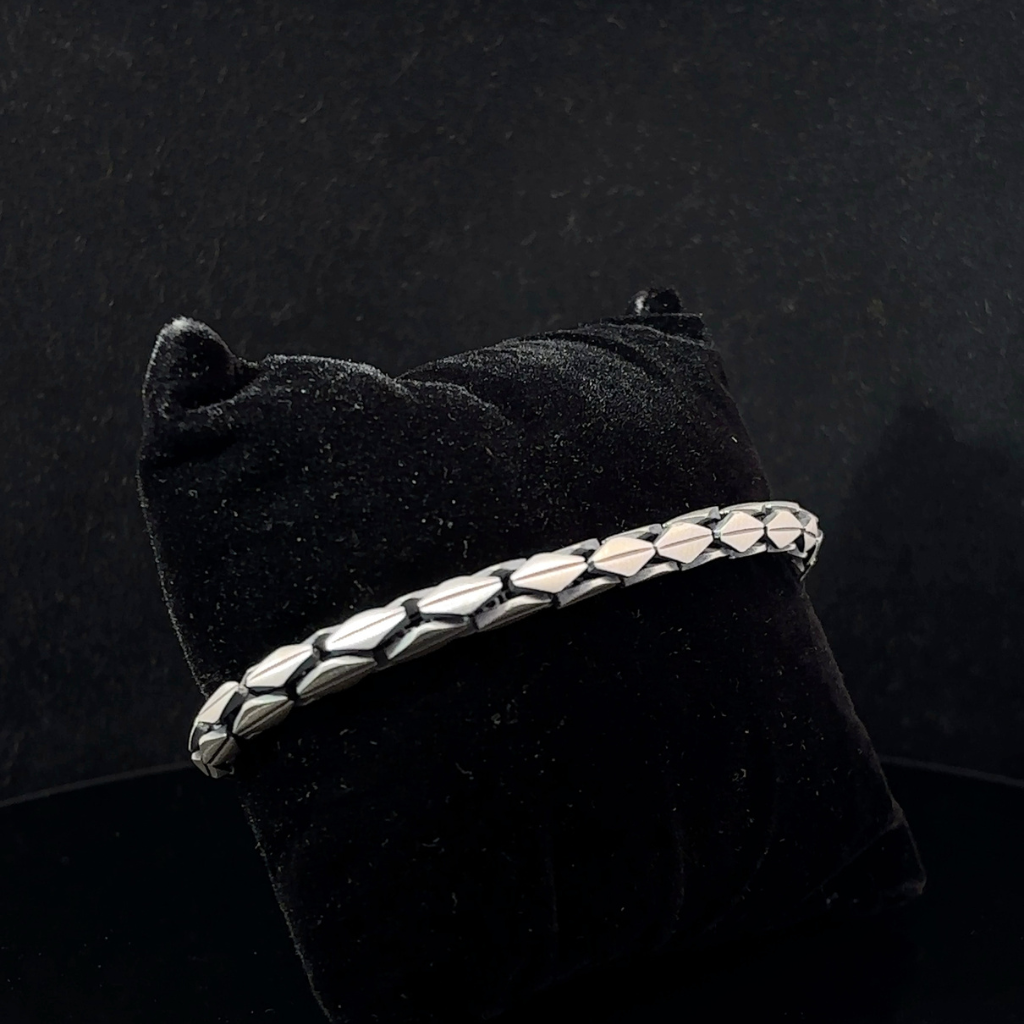 Silver Man's Kaju Katli Bracelet
