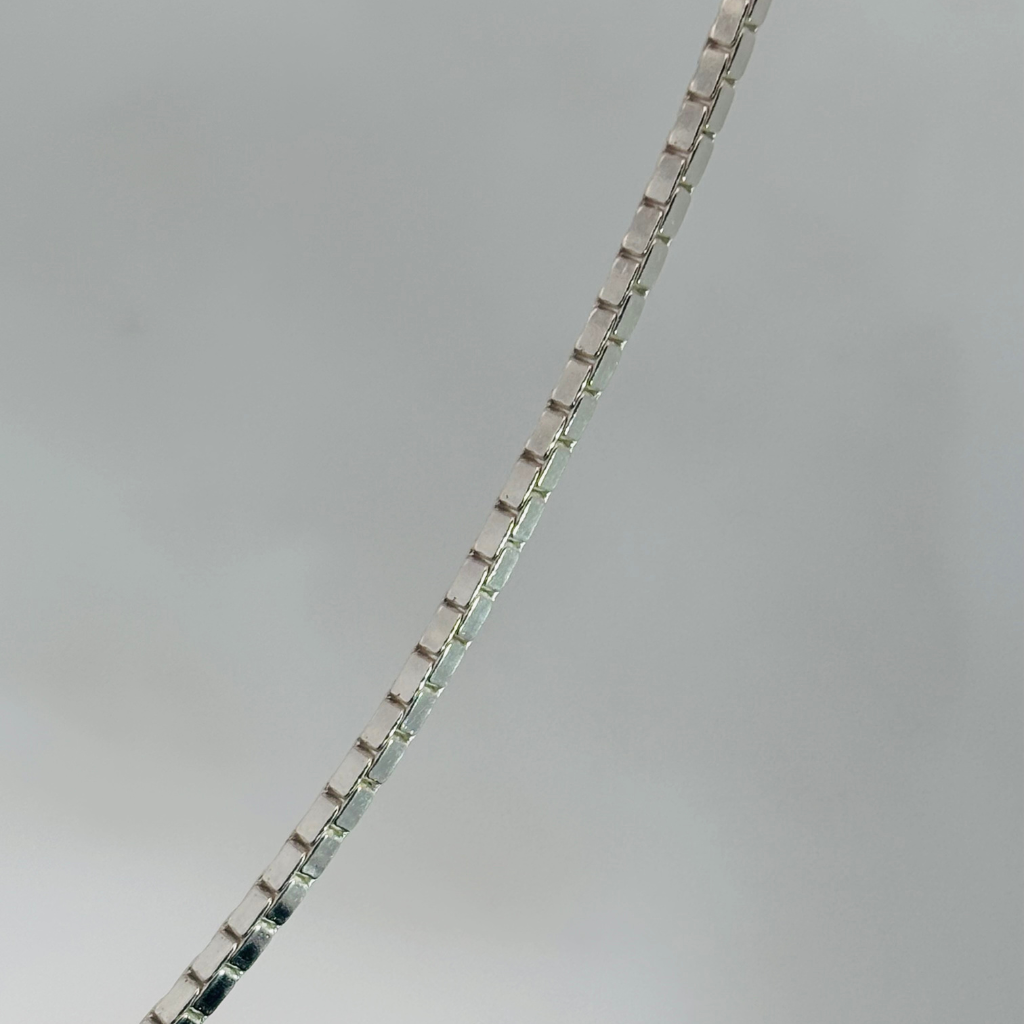 Silver Man's Square Designer Chain