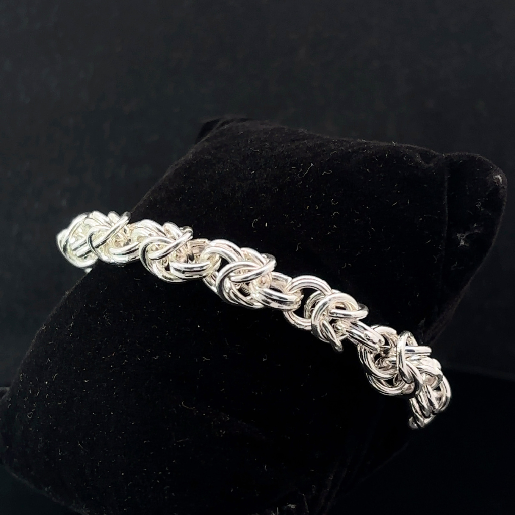 Silver Man's Double Kadi Indo Bracelet