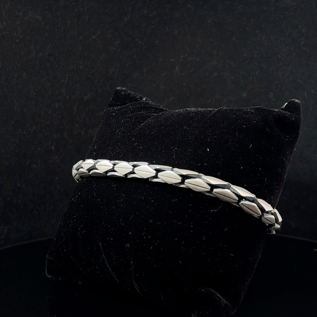 Silver Man's Kaju Katli Bracelet