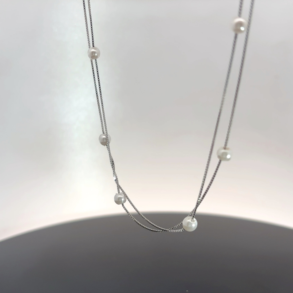 Pearl Double Chain Women Dokiya