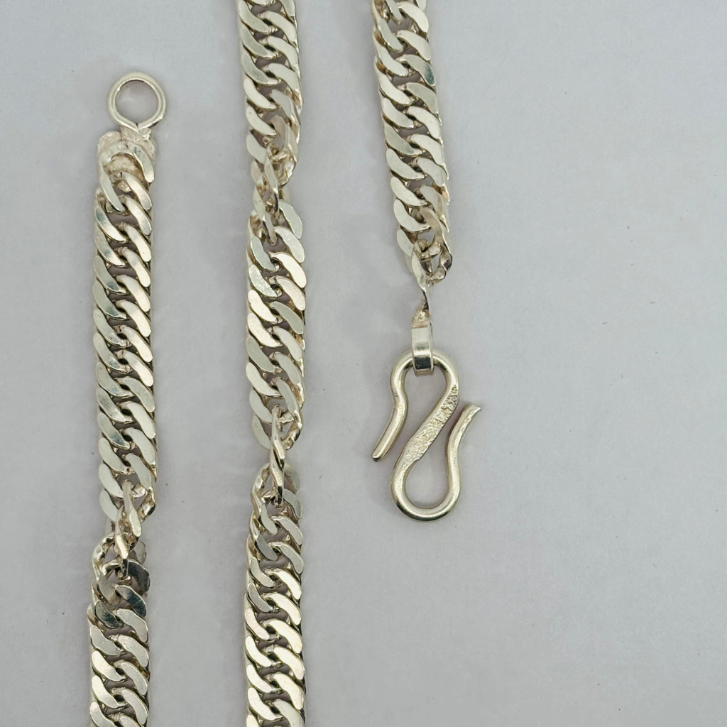 Silver Man's Joint Cuban Chain