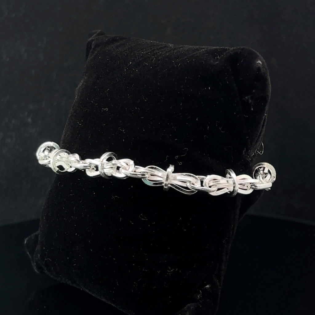 Silver Man's Infinity Bracelet