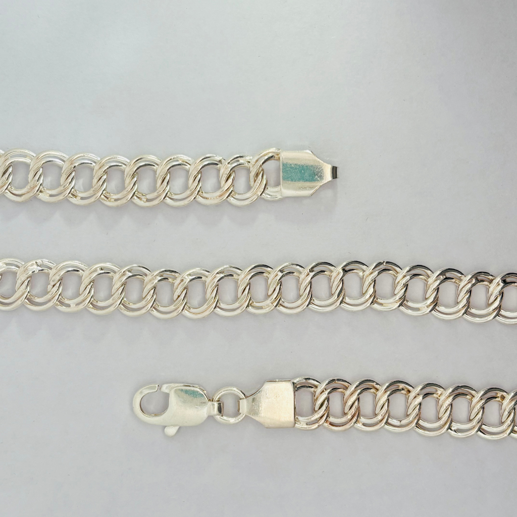 Silver Man's Double Kadi Chain